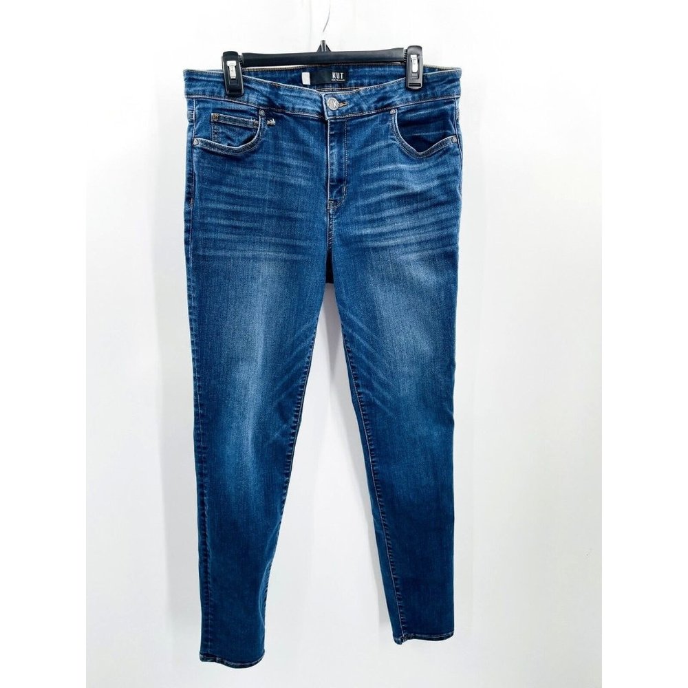 Kut from the Kloth MIA High Rise Skinny Womens Sz 14 Medium Wash Denim Jeans
